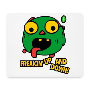 Freakin' Up and Down Cartoon Monster - Mouse Pad (horizontal) - white - Front