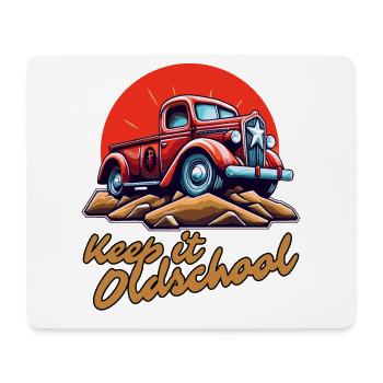 Keep it old-fashioned: A pick-up truck - Mouse Pad (horizontal) - white - Front