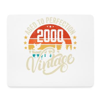 Cadeau d’anniversaire vintage vintage rétro des années 2000 - Tapis de souris (format paysage) - blanc - Devant