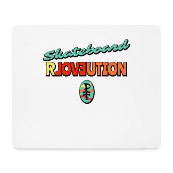 Skateboard revolution and declaration of love - Mouse Pad (horizontal) - white - Front