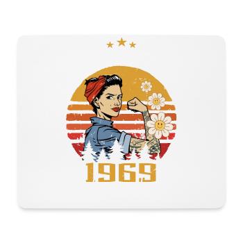 November Vintage 1969 Born Birthday Women - Mouse Pad (horizontal) - white - Front