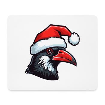 Krähe Kopf Rabe Weihnachten Portät - Mousepad (Querformat) - Weiß - Vorne