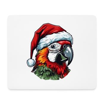 Parrot Christmas Portrait - Mouse Pad (horizontal) - white - Front
