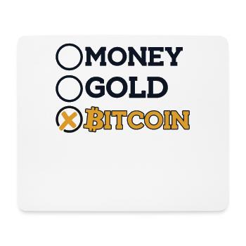 Money Gold Bitcoin Kryptowährung Blockchain - Mousepad (Querformat) - Weiß - Vorne