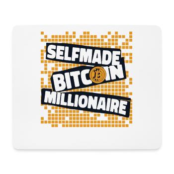 Selfmade Bitcoin Millionaire Blockchain Crypto - Mousepad (Querformat) - Weiß - Vorne