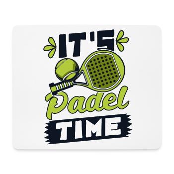 C’est l’heure du padel padel paddle tennis paddleball - Tapis de souris (format paysage) - blanc - Devant