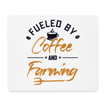 Fueled by Coffee and Farming Agriculture Bauer - Mouse Pad (horizontal) - white - Front