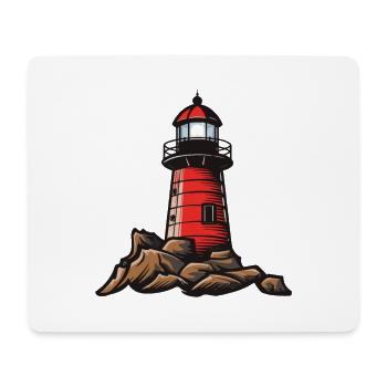 Icône de phare - Tapis de souris (format paysage) - blanc - Devant