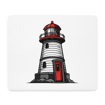 Icône de phare - Tapis de souris (format paysage) - blanc - Devant