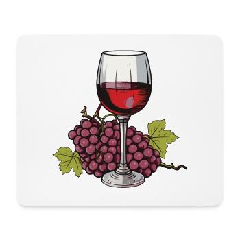 Wine Glass Grapes Wine - Mouse Pad (horizontal) - white - Front