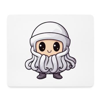 Octopus Winter Animal Baby Comic - Mouse Pad (horizontal) - white - Front