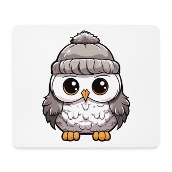 Owl Winter Animal Baby Comic - Mouse Pad (horizontal) - white - Front