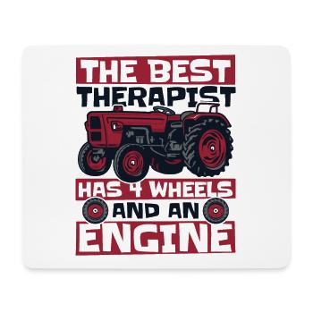 The Best Therapist Has 4 Wheels Bauer Biobauer - Mouse Pad (horizontal) - white - Front