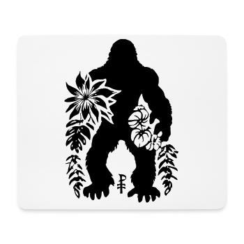 Bigfoot et Fleurs - Tapis de souris (format paysage) - blanc - Devant