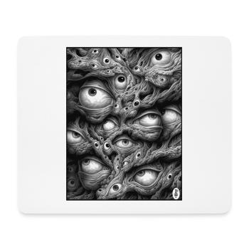 Die vielen Augen des Horrors - Mousepad (Querformat) - Weiß - Vorne