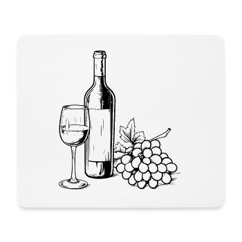 Weinglas WeinTrauben Wein - Mousepad (Querformat) - Weiß - Vorne