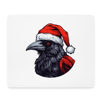 Krähe Rabe Weihnachten Tier Kopf - Mousepad (Querformat) - Weiß - Vorne