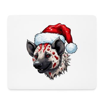 Hyena Christmas Animal Portrait Xmas - Mouse Pad (horizontal) - white - Front