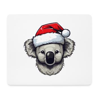 Koala Noël Animal Portrait Noël - Tapis de souris (format paysage) - blanc - Devant