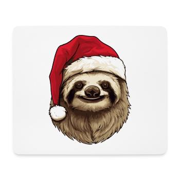 Sloth Christmas Animal Portrait Xmas - Mouse Pad (horizontal) - white - Front
