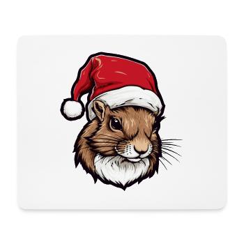 Eichhörnchen Weihnachten Tier Porträt Xmas - Mousepad (Querformat) - Weiß - Vorne