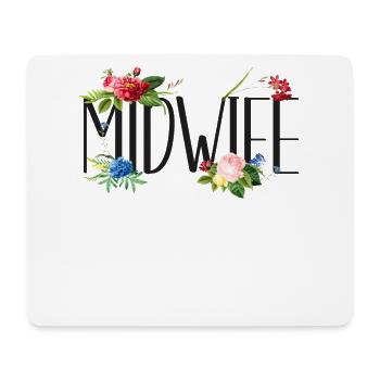 Nurse Midwife Birth Worker Flower - Mouse Pad (horizontal) - white - Front