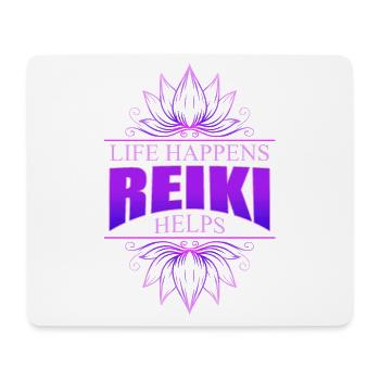 Life Happens Reiki Helps Lotus Reiki - Mousepad (Querformat) - Weiß - Vorne