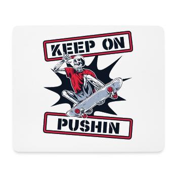 Continuer Pushin Skatepark Skatergirl Skaterboy - Tapis de souris (format paysage) - blanc - Devant