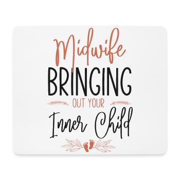 Nurse Midwife Birth Worker Pun - Mousepad (Querformat) - Weiß - Vorne