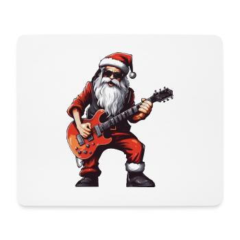Weihnachtsmann Gitarre Santa - Mousepad (Querformat) - Weiß - Vorne