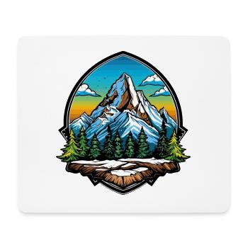 Berge Symbol Wandern Schild - Mousepad (Querformat) - Weiß - Vorne