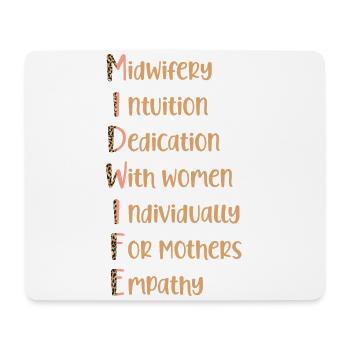 Nurse Midwife Birth Worker - Mouse Pad (horizontal) - white - Front
