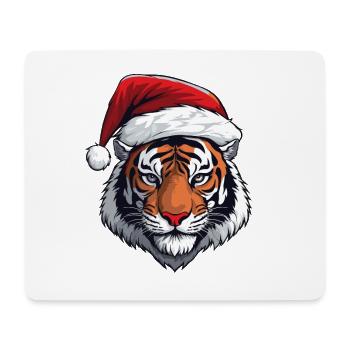 Tiger Kopf Weihnachten Portät - Mousepad (Querformat) - Weiß - Vorne