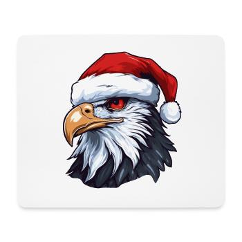 Eagle Head Christmas Portrait - Mouse Pad (horizontal) - white - Front