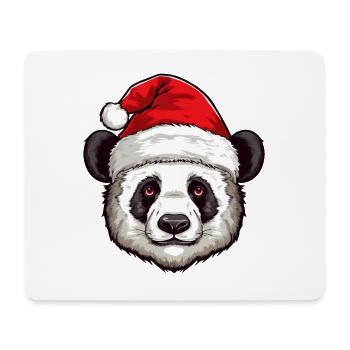 Panda Head Christmas Portrait - Mouse Pad (horizontal) - white - Front