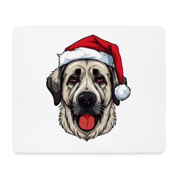 Kangal Dog Head Christmas Portrait - Mouse Pad (horizontal) - white - Front