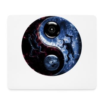 Yin Yang - Tapis de souris (format paysage) - blanc - Devant