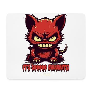 Cute kitten: is a horror cat - Mouse Pad (horizontal) - white - Front