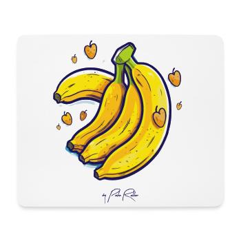 Cute hearts and love bananas - Mouse Pad (horizontal) - white - Front