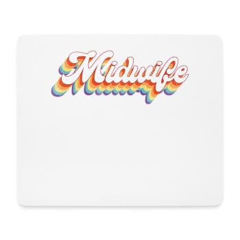 Nurse Midwife Birth Worker Retro - Mouse Pad (horizontal) - white - Front