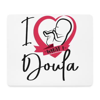 Doula accoucheuse coeur que j’aime - Tapis de souris (format paysage) - blanc - Devant
