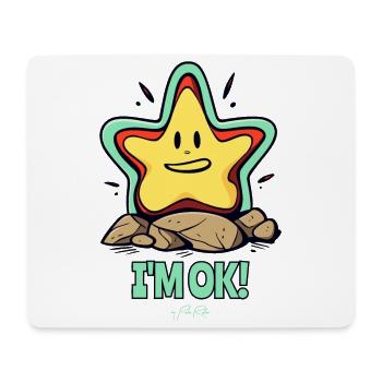 Der Mir geht es gut Stern - Mousepad (Querformat) - Weiß - Vorne