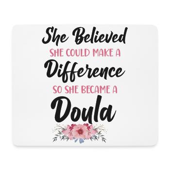 Doula Birth Worker She Believed - Mousepad (Querformat) - Weiß - Vorne