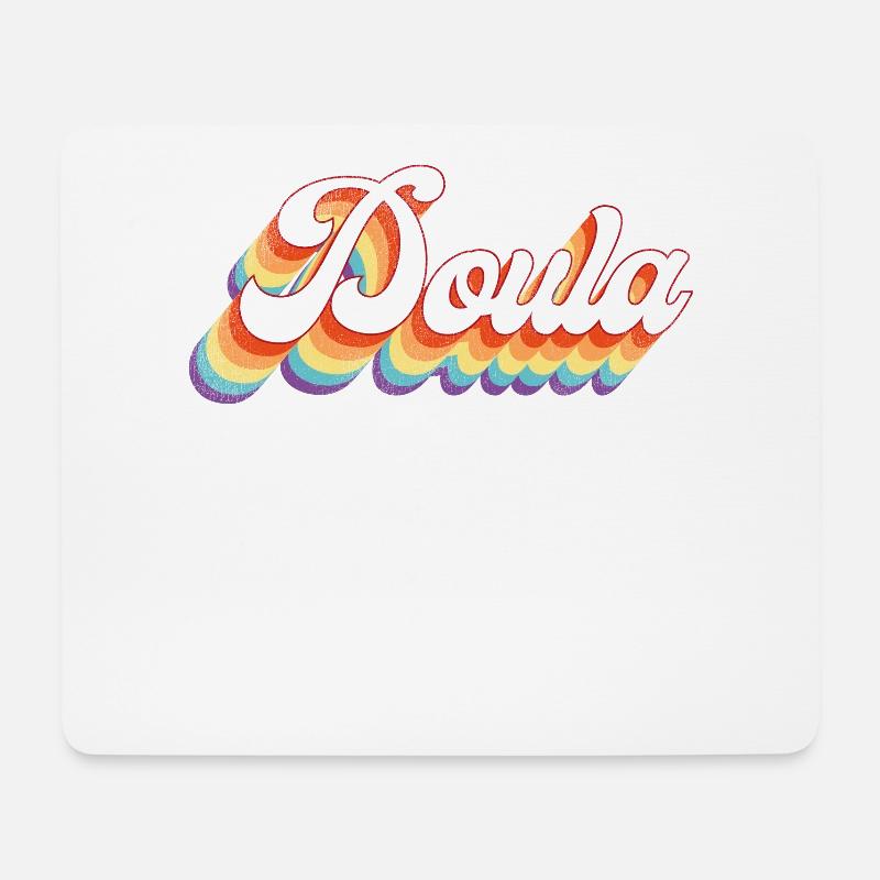 Doula Birth Worker Retro Vintage - Mousepad (Querformat) - Weiß