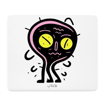 Cartoon Pop-Kreatur: Ich mag das nicht, weg damit - Mousepad (Querformat) - Weiß - Vorne