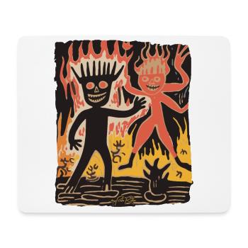 Willkommen bei der Arbeit: Kollegen u Mitarbeiter - Mousepad (Querformat) - Weiß - Vorne