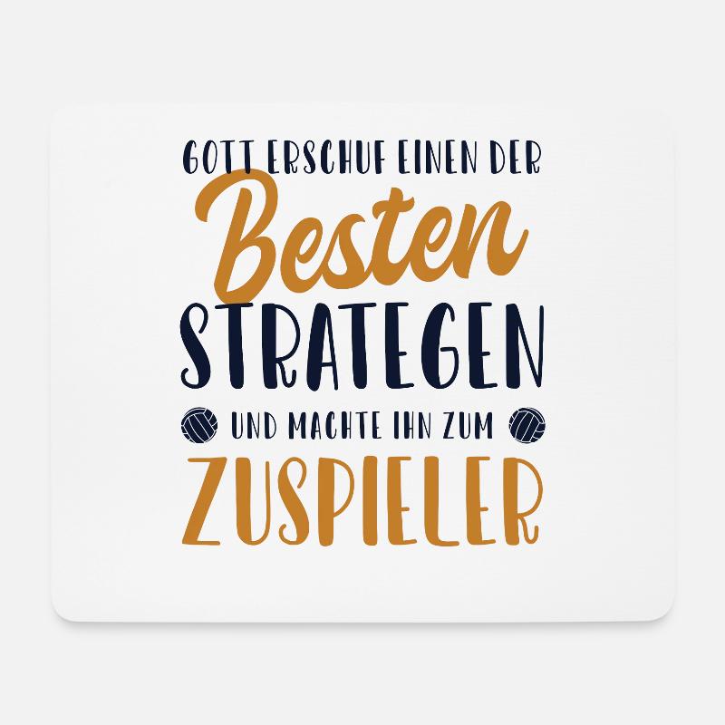 Zuspieler Bester Stratege Volleyballspieler - Mousepad (Querformat) - Weiß