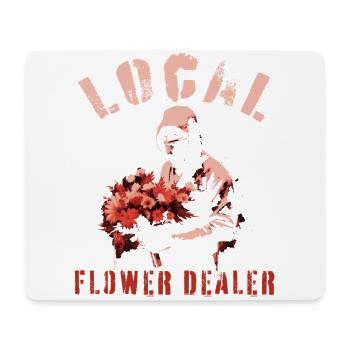 Lokaler Blumenhändler Aquarell Künstlerische Blumen - Mousepad (Querformat) - Weiß - Vorne