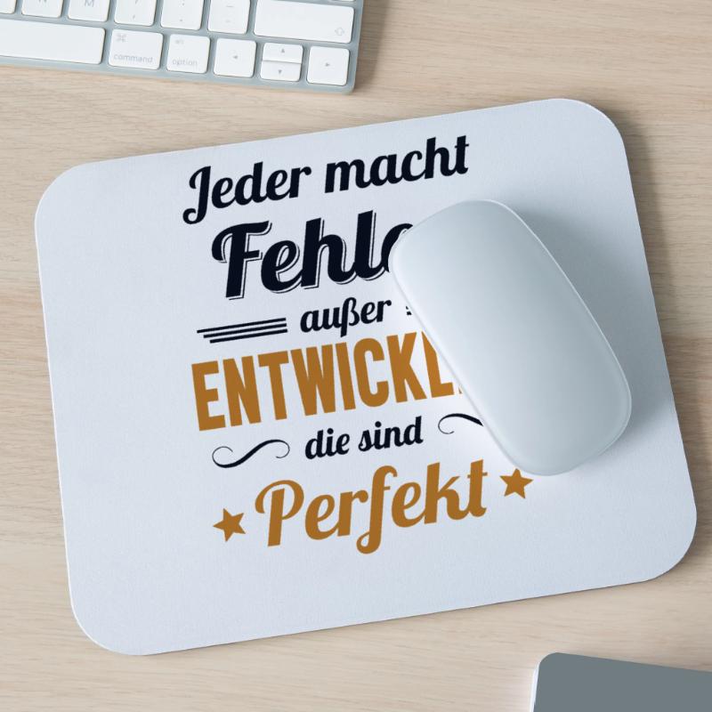 Entwickler Sind Perfekt Developer Coder Mousepad (Querformat)