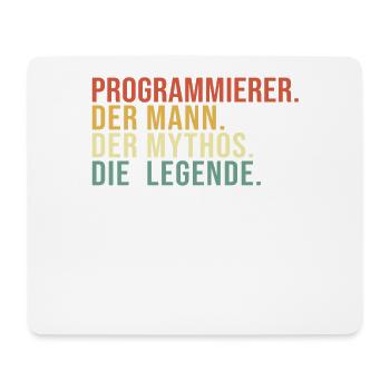 Programmierer Mann Mythos Legende Developer - Mousepad (Querformat) - Weiß - Vorne